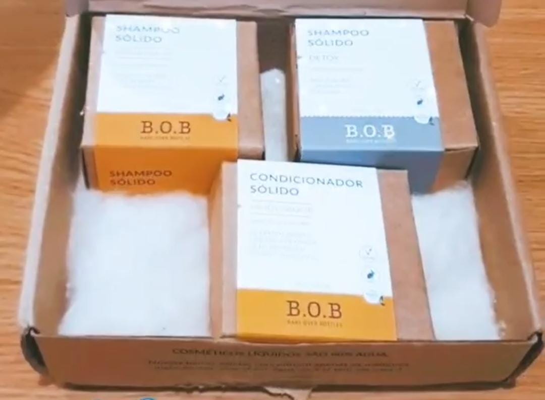 shampoo e condicionador em barra