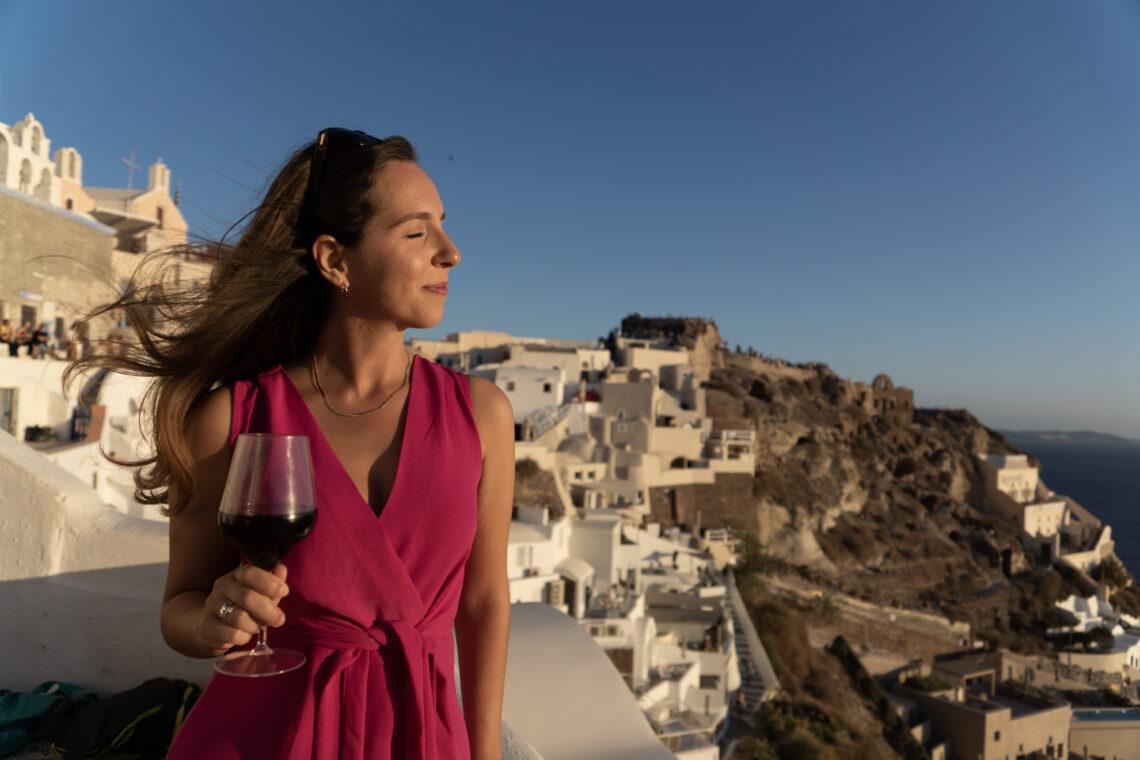 Santorini na Grécia