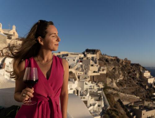 Santorini na Grécia